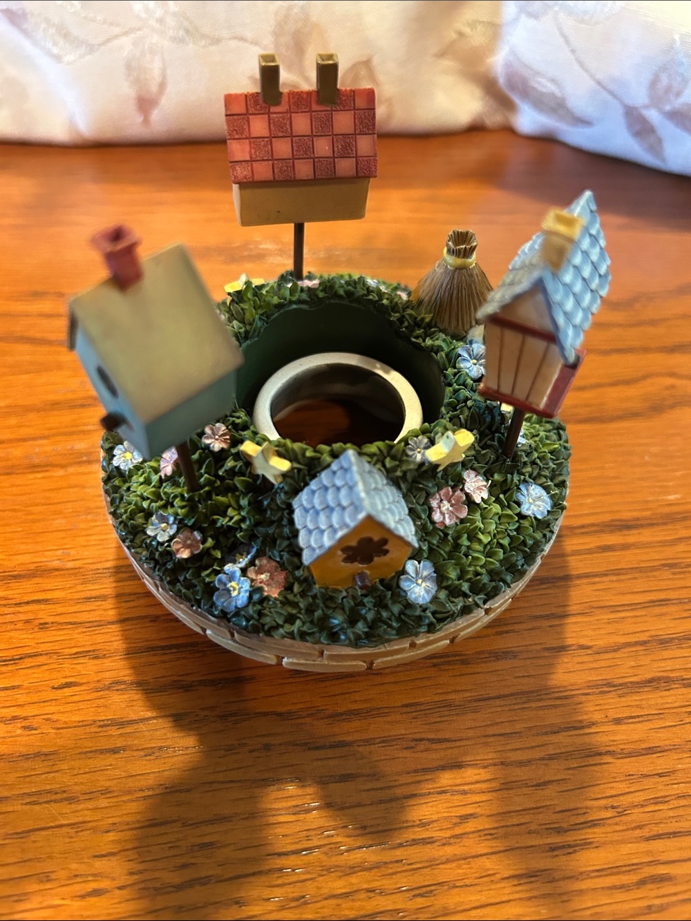 Our America candle flower birdhouse jar candle topper